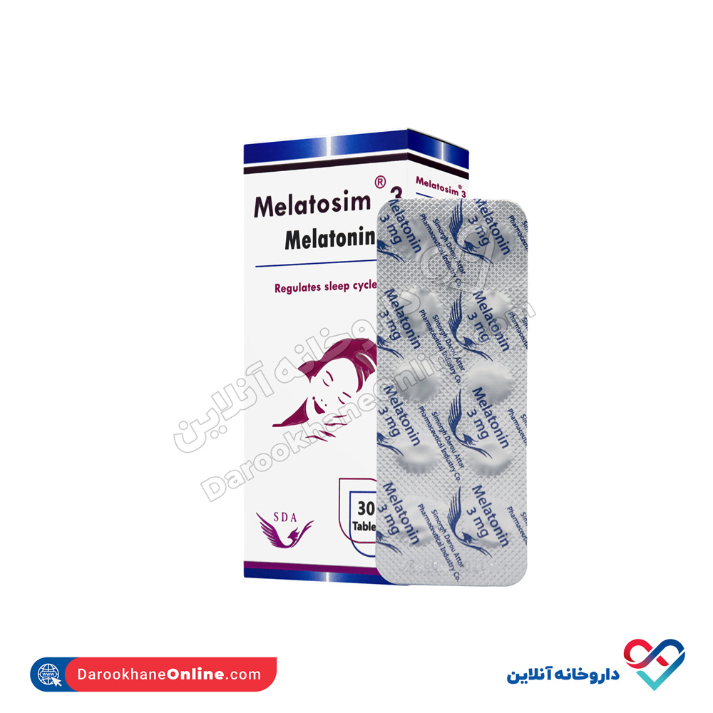 تصویر قرص ملاتوسیم ملاتونین سیمرغ دارو 30عددی